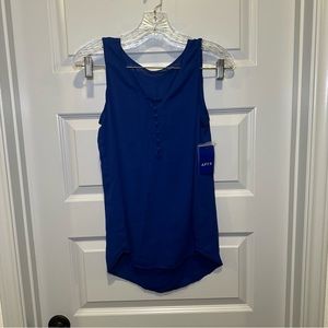 NWT Apt. 9 Blue V Neck Sleeveless Blouse size S